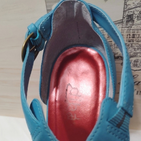 Vintage Diba Barbra Heels Turquoise Strappy Brazilian Leather Woven Design US 8 - Picture 10 of 15